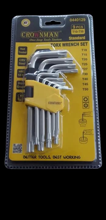 Juego Llaves Torx x 9Pz -T10-T50 Est�ndar